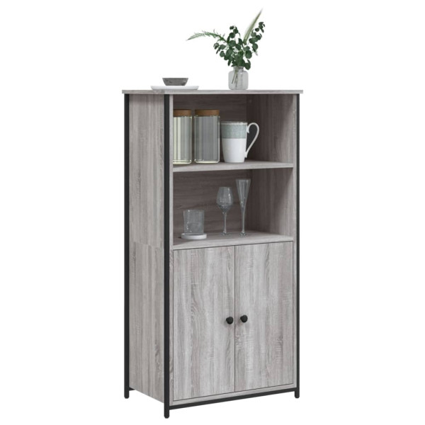 Aparador alto madera contrachapada Sonoma gris 62x36x121.5 cm M 3