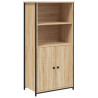 Aparador alto madera contrachapada roble Sonoma 62x36x121.5 cm 2