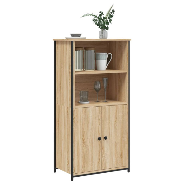 Aparador alto madera contrachapada roble Sonoma 62x36x121.5 cm M 3