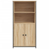 Aparador alto madera contrachapada roble Sonoma 62x36x121.5 cm 5