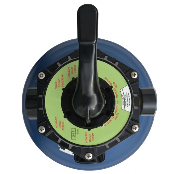 Filtro de areia p/ piscina válvula de 6 posições azul 460 mm M 5