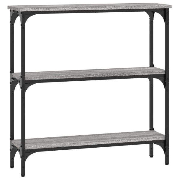 Mesa consola madera de ingeniería gris Sonoma 75x22.5x75 cm M 2