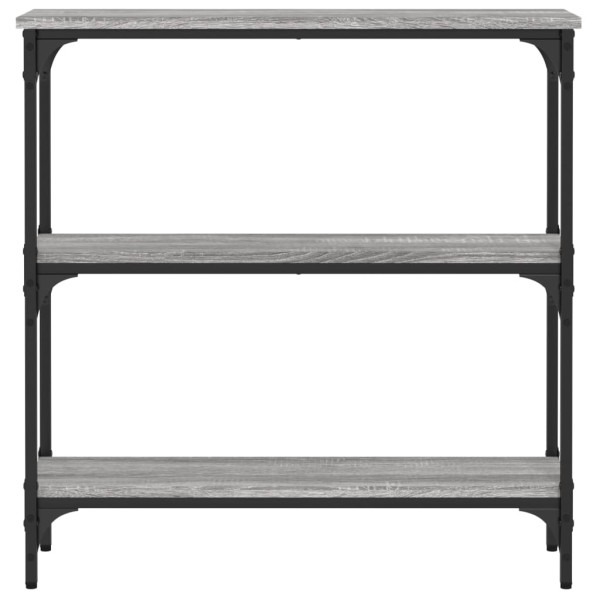 Mesa consola madera de ingeniería gris Sonoma 75x22.5x75 cm M 4