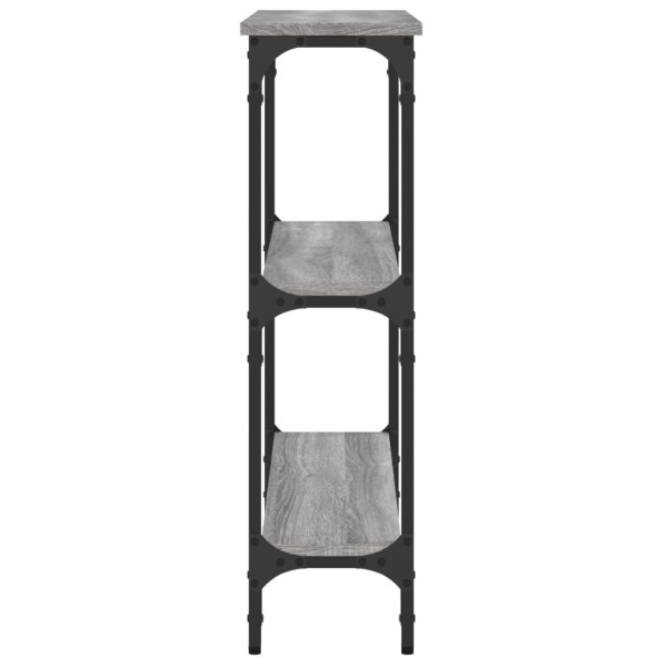 Mesa consola madeira de engenharia Sonoma cinza 75x22.5x75 cm M 5