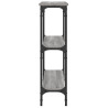 Mesa consola madeira de engenharia Sonoma cinza 75x22.5x75 cm 5