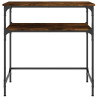 Mesa consola madera de ingeniería roble ahumado 75x35.5x75 cm 4