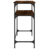 Mesa consola madera de ingeniería roble ahumado 75x35.5x75 cm 5