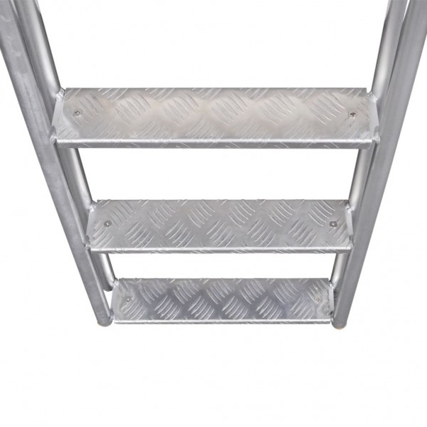 Escalera para piscina/muelle con 4 peldaños aluminio 167 cm M 4