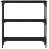 Mesa consola 75x22.5x75 cm derivados de madeira preto 4