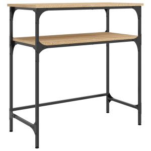 Mesa consola madera de ingeniería roble Sonoma 75x35.5x75 cm H