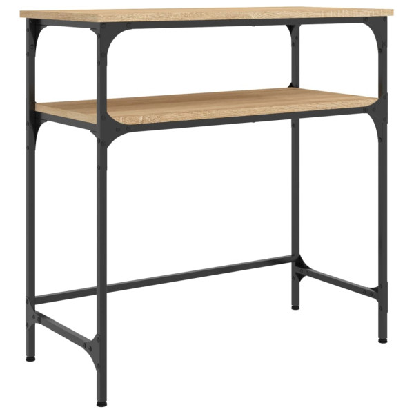 Mesa consola madera de ingeniería roble Sonoma 75x35.5x75 cm M 2
