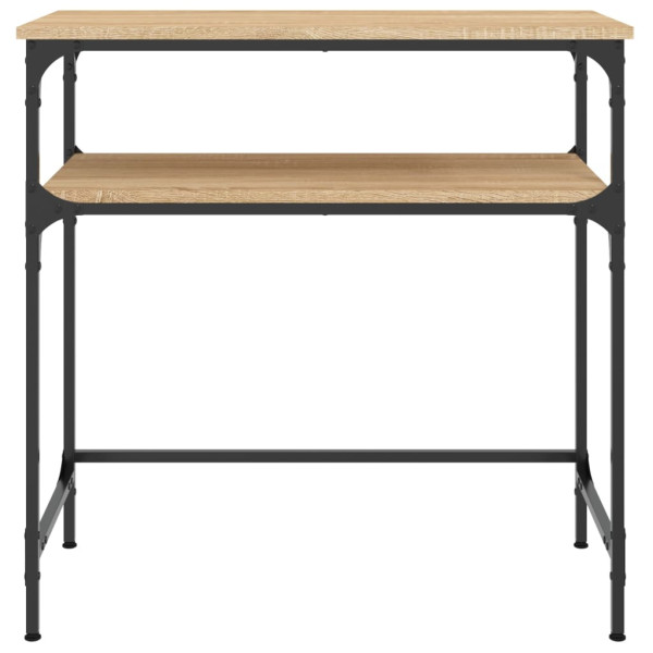 Mesa consola madera de ingeniería roble Sonoma 75x35.5x75 cm M 4
