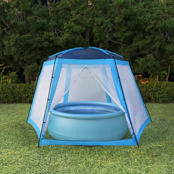 Carpa para piscina de tela azul 500x433x250 cm M 3