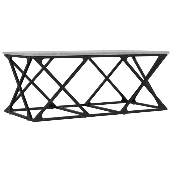 Mesa de centro madera de ingeniería gris Sonoma 100x49x40 cm M 2