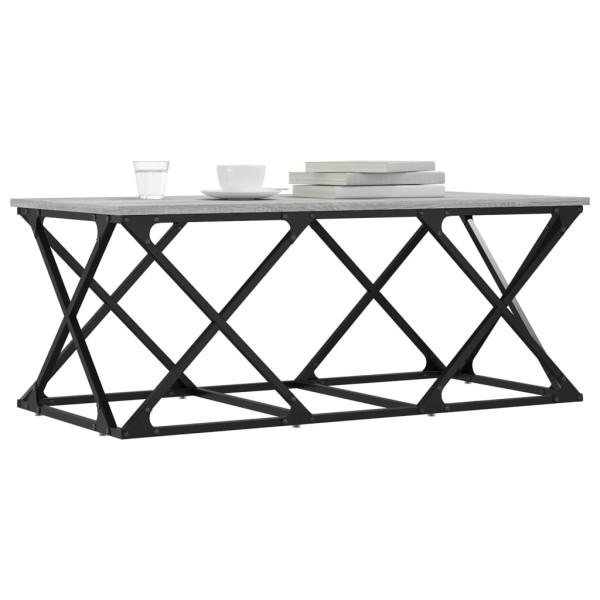 Mesa de centro madera de ingeniería gris Sonoma 100x49x40 cm M 3
