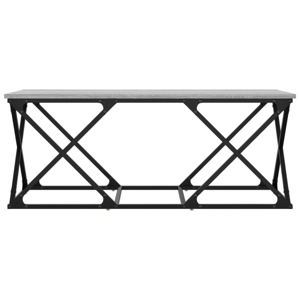 Mesa de centro madeira de engenharia cinza Sonoma 100x49x40 cm M 4