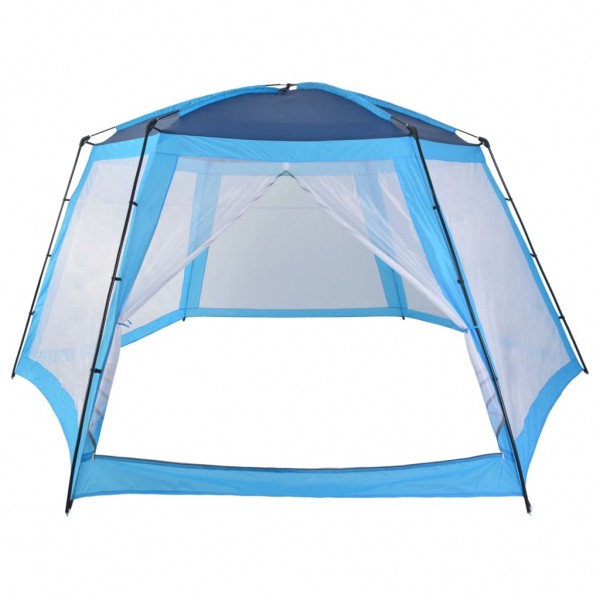 Tenda para piscina 590x520x250 cm tecido azul M 3