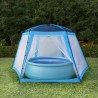 Carpa para piscina de tela azul 660x580x250 cm 3