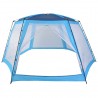Carpa para piscina de tela azul 660x580x250 cm 2