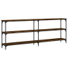 Mesa consola 200x29x75 cm derivados de madeira carvalho fumado 2