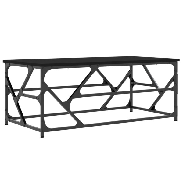 Mesa de centro de madera contrachapada negro 100x50x40 cm M 2