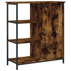 Aparador de madera de ingeniería roble ahumado 70x30x80 cm H