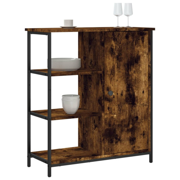 Aparador de madera de ingeniería roble ahumado 70x30x80 cm M 3