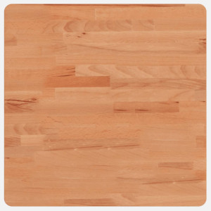 Tablero de mesa cuadrado de madera maciza de haya 50x50x4 cm H