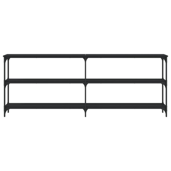 Mesa consola 200x29x75 cm derivados de madeira preto M 4