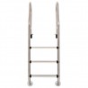 Escalera de piscina 3 peldaños acero inoxidable 304 120 cm 2