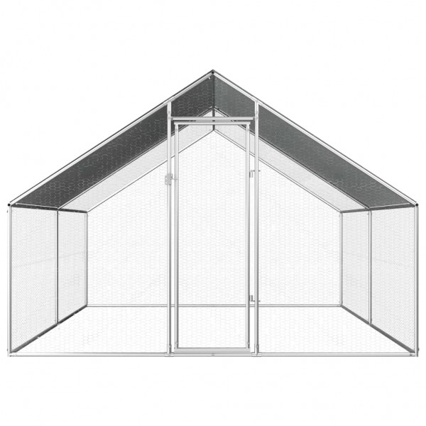 Galinheiro exterior em aço galvanizado 2.75x4x1.92 m M 2