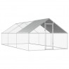 Jaula gallinero de exterior de acero galvanizado 2.75x6x1.92 m 1