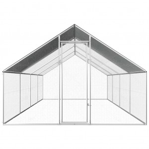 Galinheiro exterior em aço galvanizado 2.75x8x1.92 m H