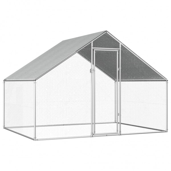 Jaula gallinero de exterior de acero galvanizado 2.75x2x1.92 m D