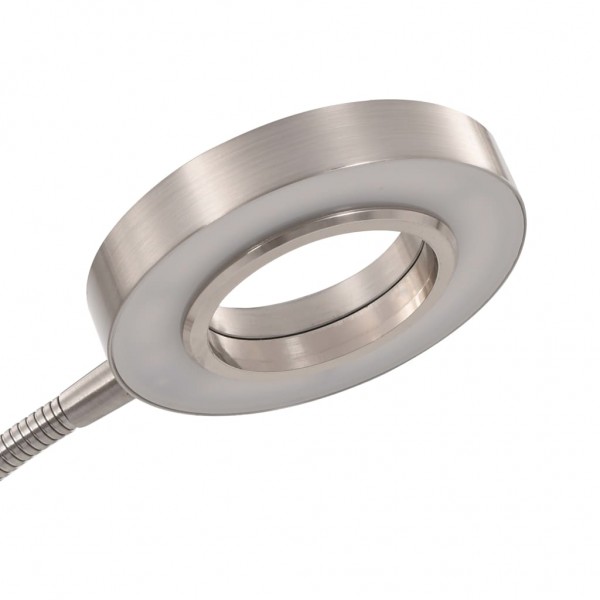 Lámpara de pie regulable plateado 18 W 180 cm M 5