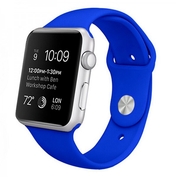 Correa COOL para Apple Watch Series 1 / 2 / 3 / 4 / 5 / 6 / 7 / 8 / 9 / SE (38 / 40 / 41 mm) Goma Azul D