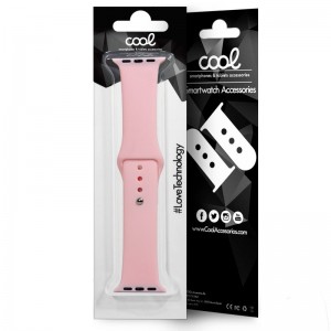 Correa COOL para Apple Watch Series 1 / 2 / 3 / 4 / 5 / 6 / 7 / 8 / 9 / SE (42 / 44 / 45 mm) Goma Rosa H