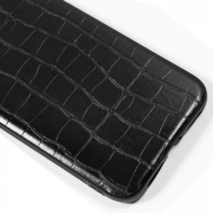 Carcaça COOL para iPhone 11 Pro couro crocodilo preto H