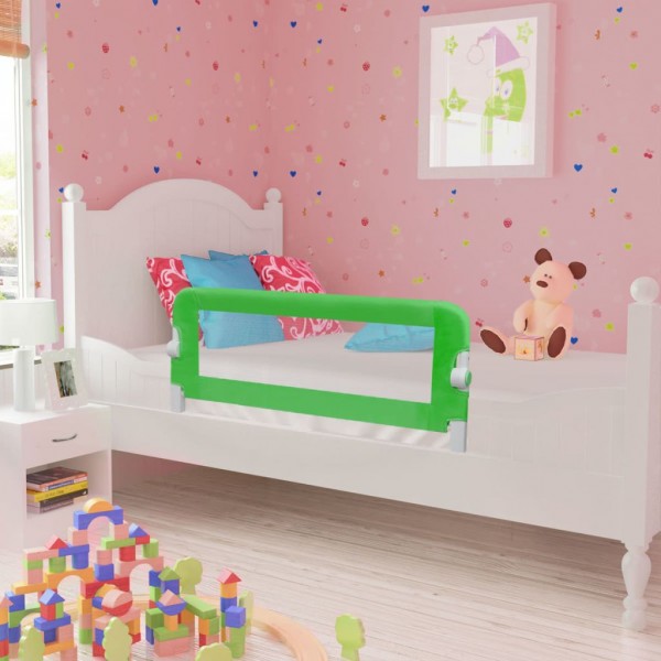 Barandilla de seguridad cama de niño 102x42 cm verde D