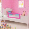 Barandilla de seguridad cama de niño 102x42 cm rosa 1