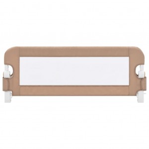 Barandilla de seguridad cama de niño poliéster taupe 102x42 cm H