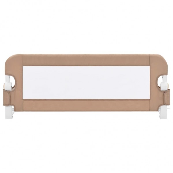 Barandilla de seguridad cama de niño poliéster taupe 102x42 cm M 2
