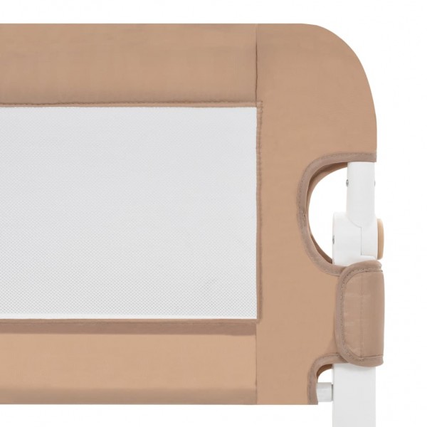 Barandilla de seguridad cama de niño poliéster taupe 102x42 cm M 4