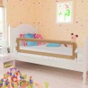 Barandilla de seguridad cama de niño poliéster taupe 150x42 cm 1