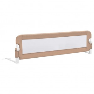 Barandilla de seguridad cama de niño poliéster taupe 150x42 cm H