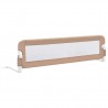 Barandilla de seguridad cama de niño poliéster taupe 150x42 cm 2