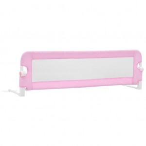 Barandilla de seguridad cama de niño poliéster rosa 120x42 cm H