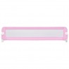 Barandilla de seguridad cama de niño poliéster rosa 180x42 cm 3