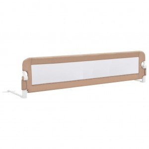 Barandilla de seguridad cama de niño poliéster taupe 180x42 cm H