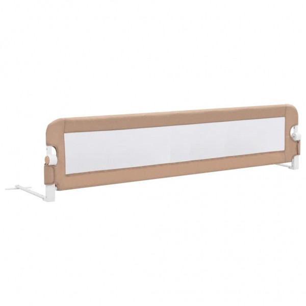 Barandilla de seguridad cama de niño poliéster taupe 180x42 cm M 2